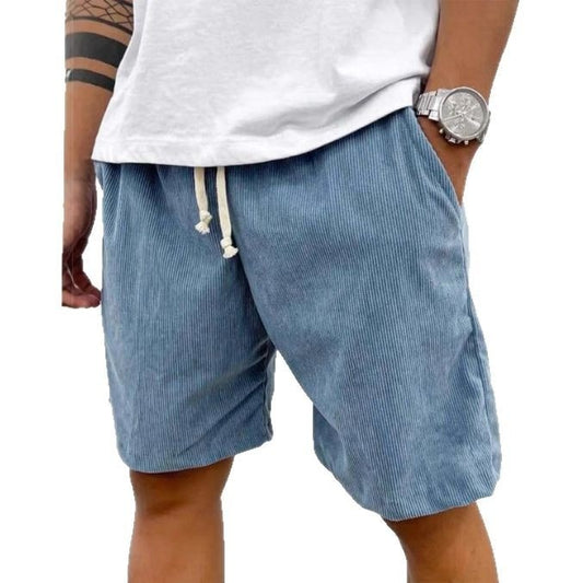 Lace-up Corduroy Men's Shorts Casual Pants