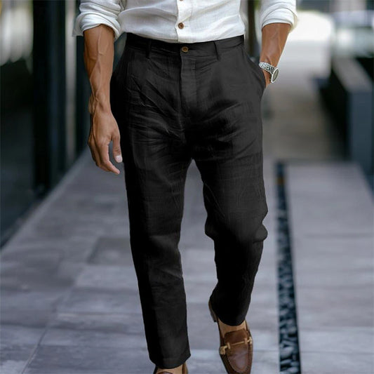 Men's Linen Trousers — Breathable Casual Pants