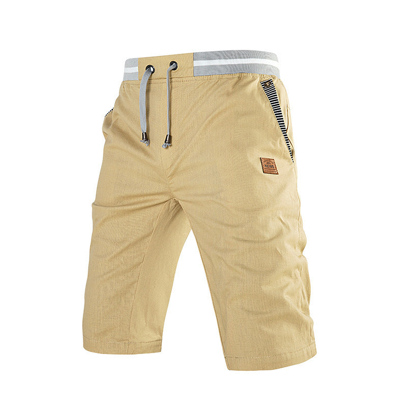 Men's Cotton Casual Cropped Pants