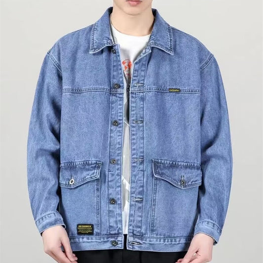 Premium Denim Workwear Jacket - American Casual Style