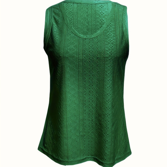 Sleeveless Embroidered Summer Vest