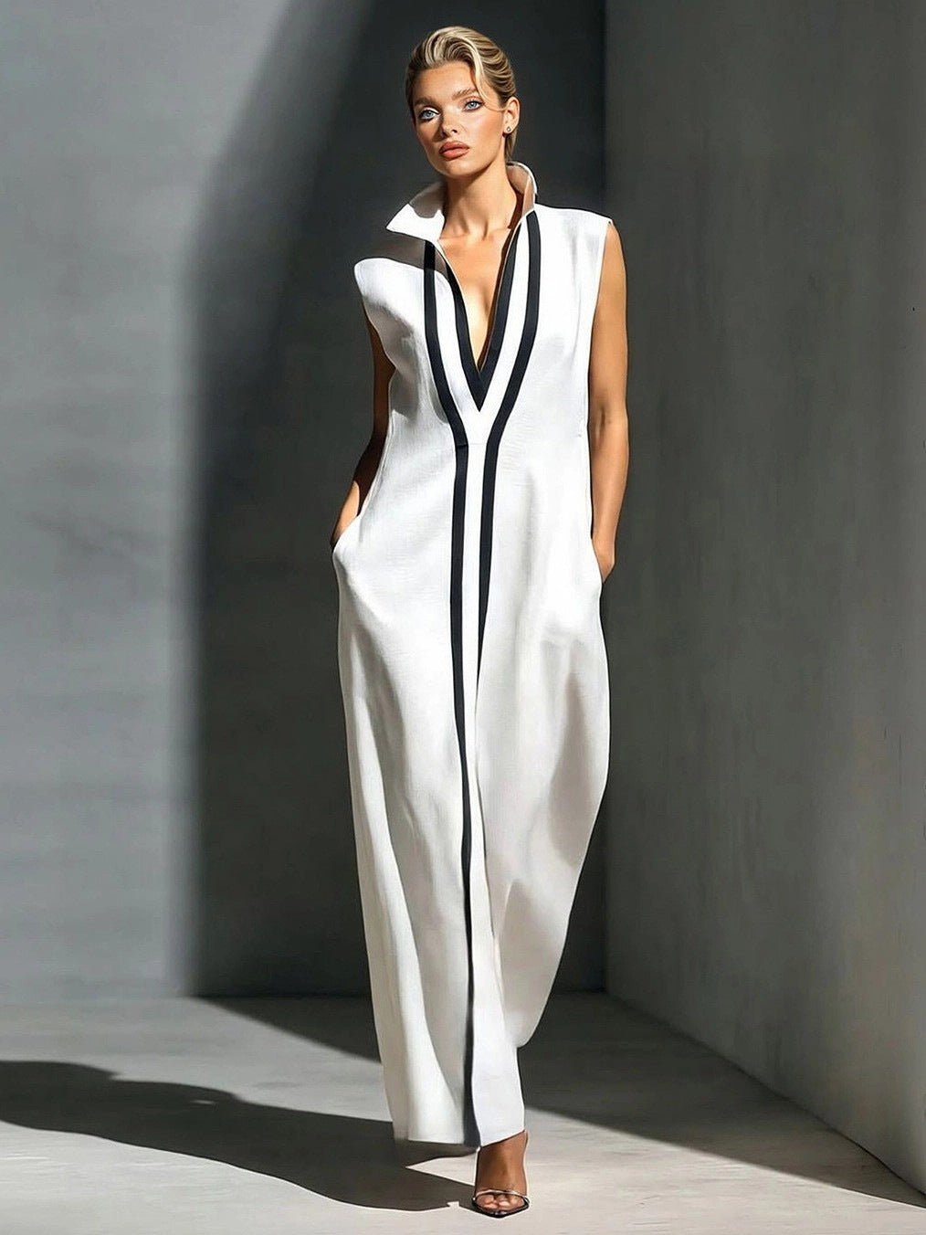 The Isla Contrast Maxi Dress