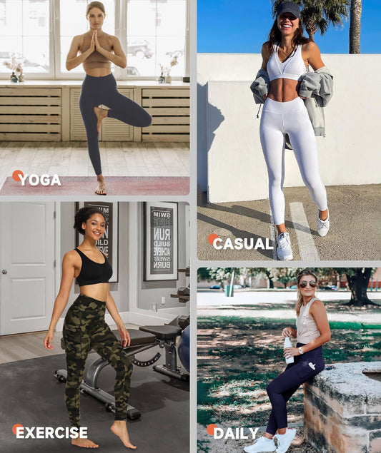 Leggings - Cropped High-waisted Solid Color Army Green