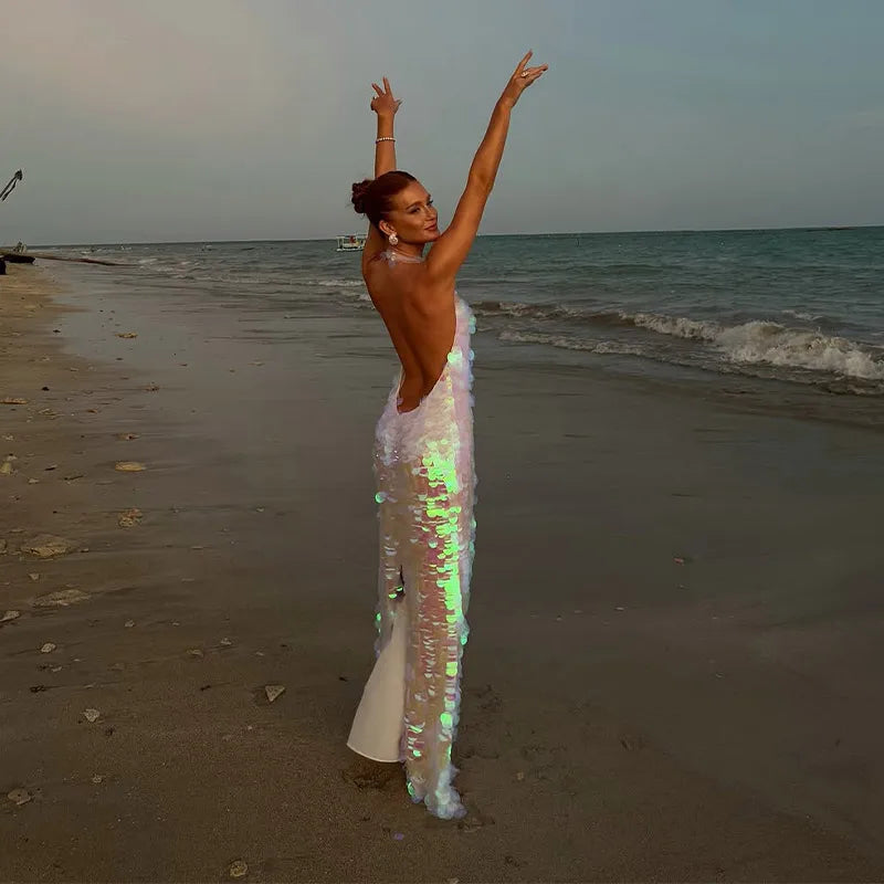 Iris: Shimmer Maxi Dress