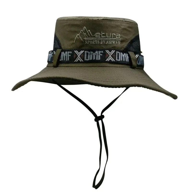 Men’s Summer Bucket Hat – UV Protection, Wide Brim, Mesh Design