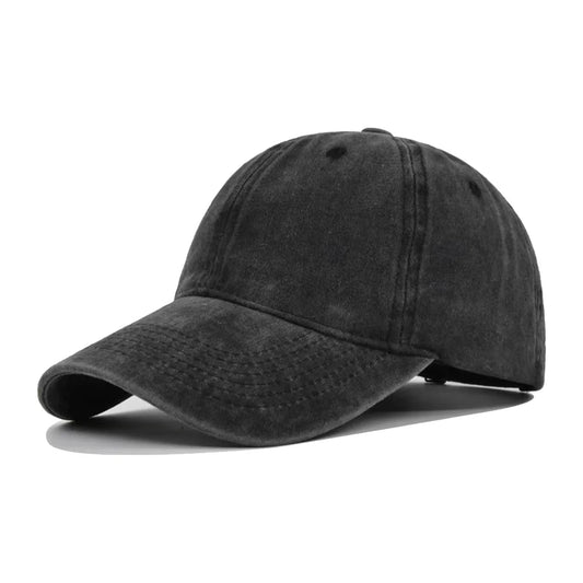 Vintage Washed Distressed Baseball Cap – 100% Cotton Plain Dad Hat
