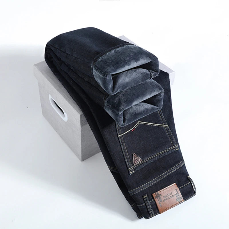 High Quality Men Fleece Jeans