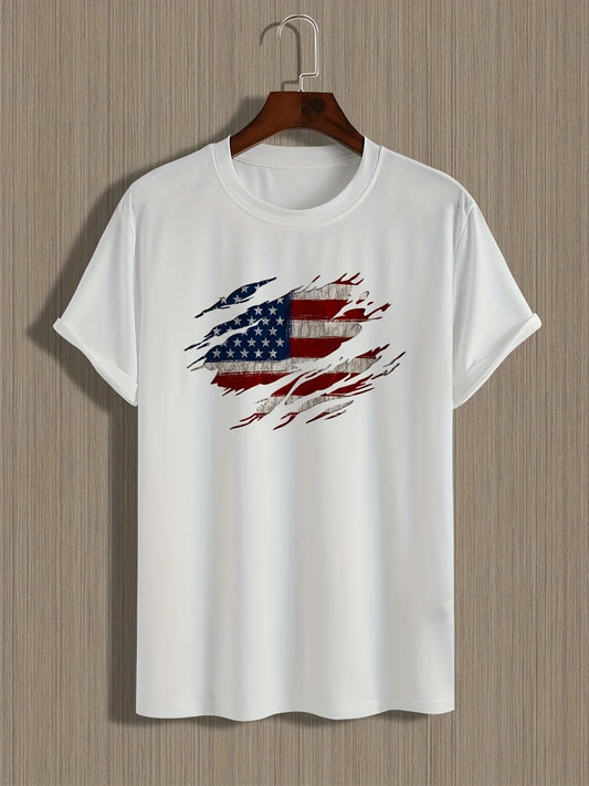 Men's Summer American Flag T-shirt
