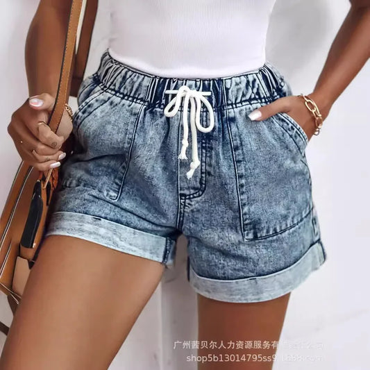 Light Blue Denim Shorts