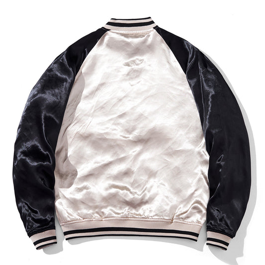 Heavy-Duty Reversible Baseball Jacket - Premium Embroidery Design