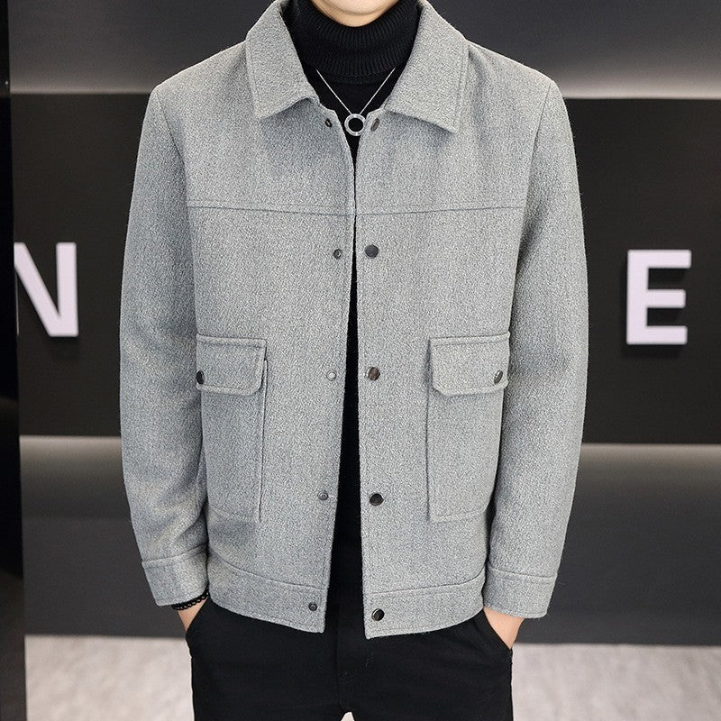 : Men's Casual Polo Collar Jacket