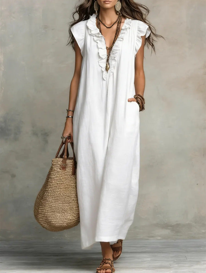 Amelia Ruffle Maxi Dress