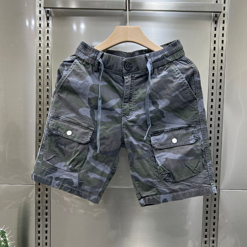 "Men's Loose Fit Camo Cargo Shorts"
