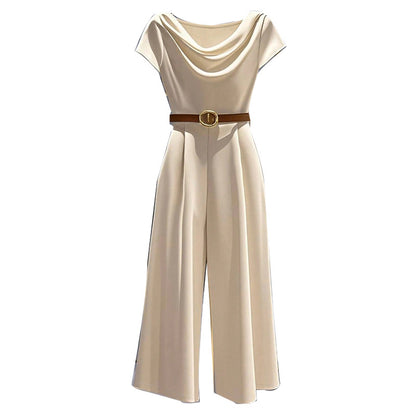 Elegant Satin Wide-Leg Jumpsuit