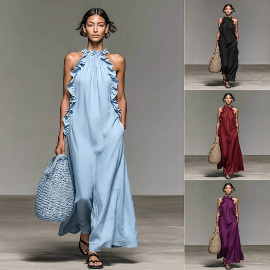 The Riviera Halter Maxi Dress