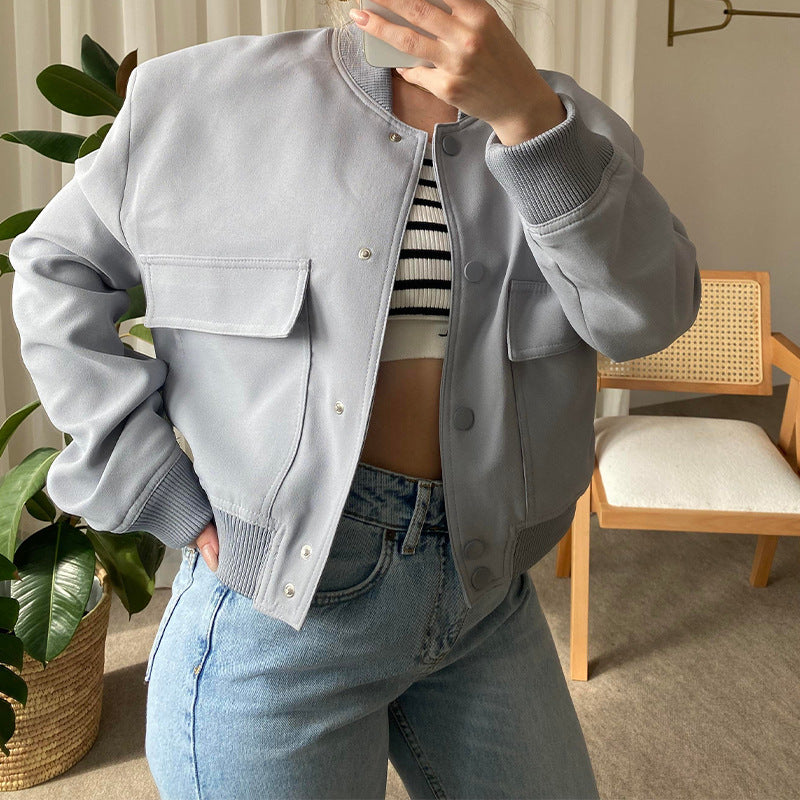 Stand Collar Utility Jacket