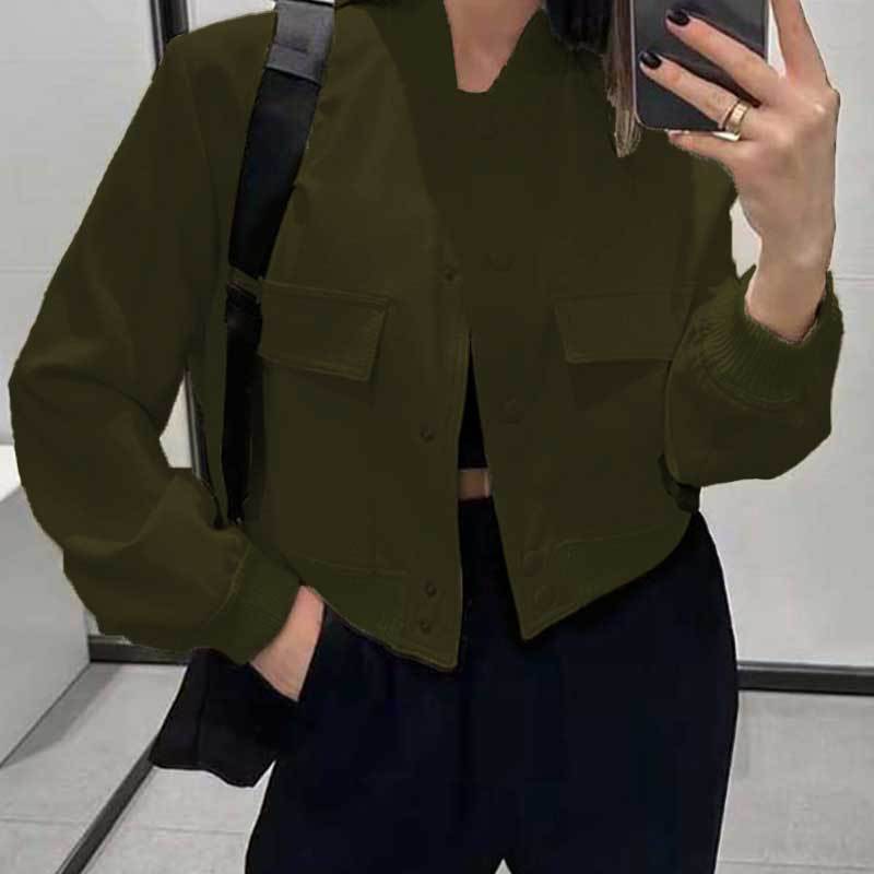 Stand Collar Utility Jacket