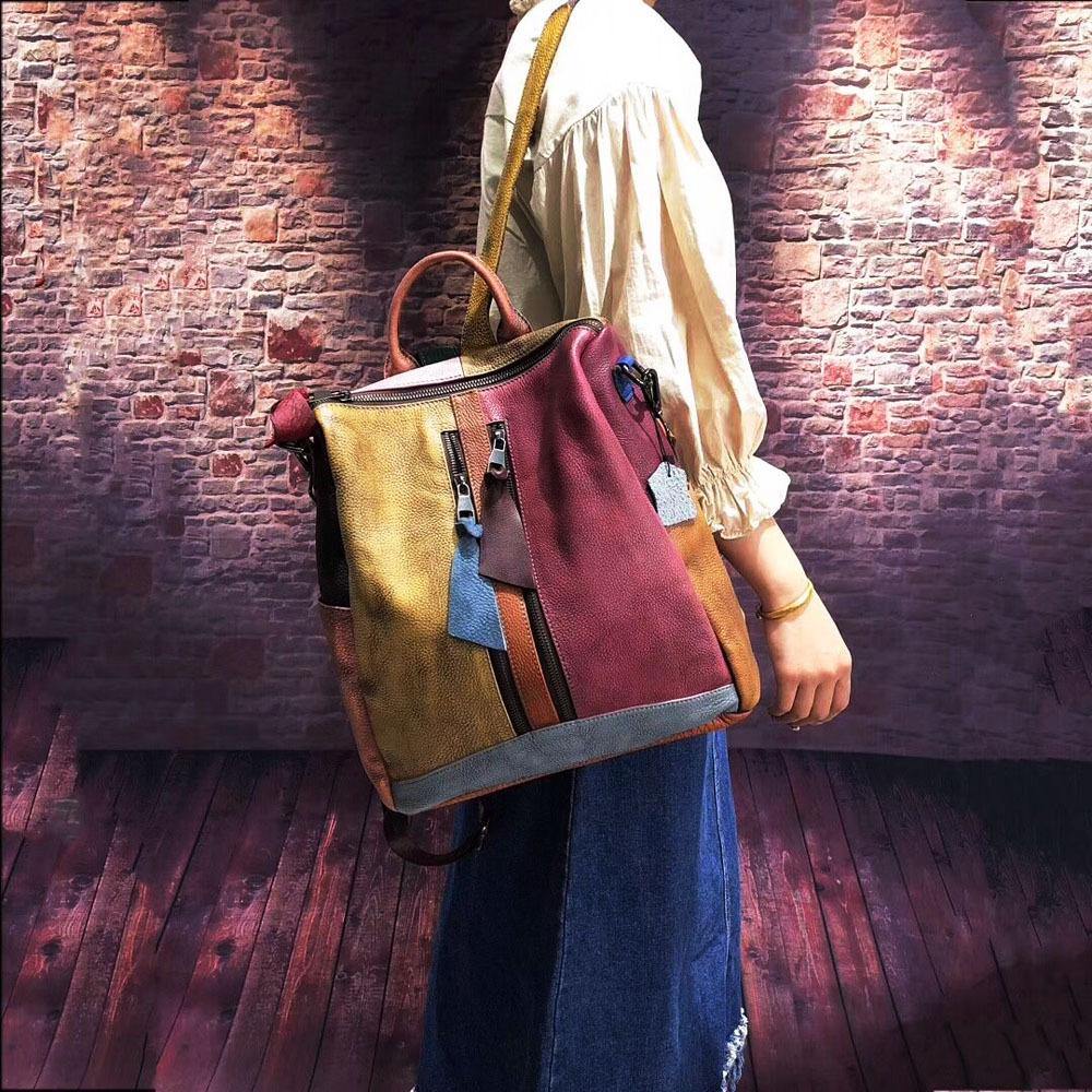 Fashion Retro Handbag Genuine Leather Female Bag