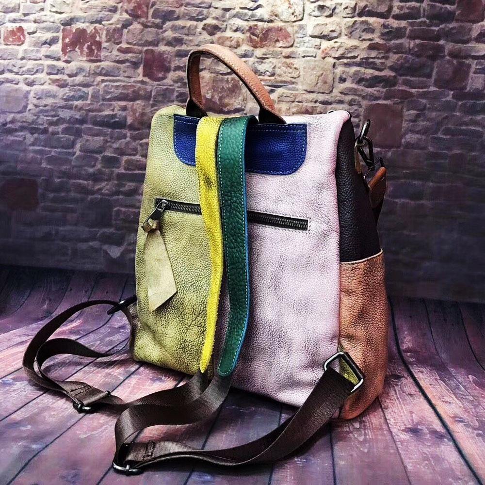 Fashion Retro Handbag Genuine Leather Female Bag