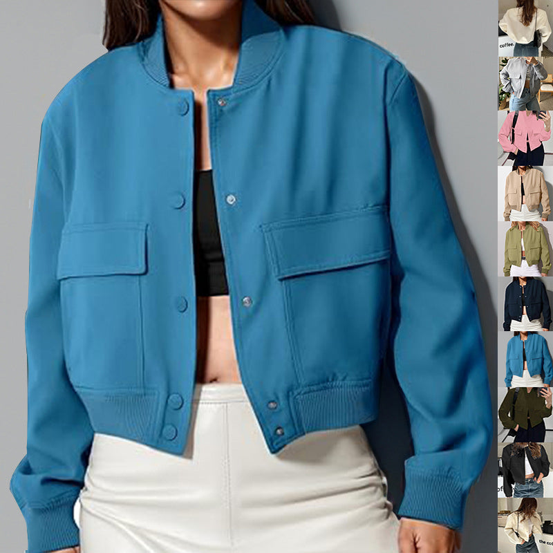 Stand Collar Utility Jacket