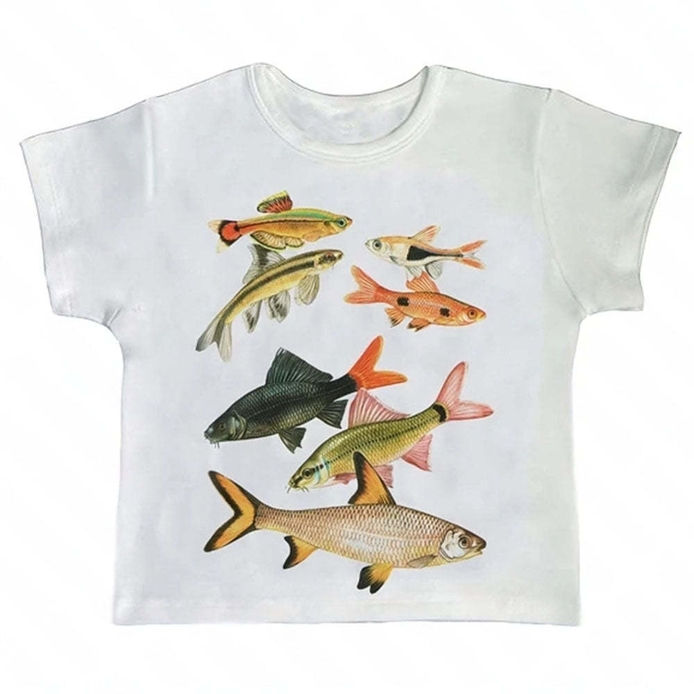 Abstract Goldfish Print Vest