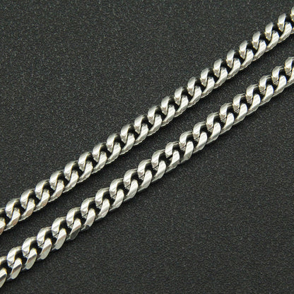 Titanium Steel Cuban Link Chain Bracelet – Men & Women