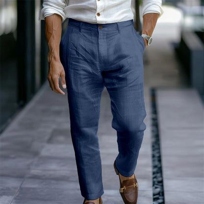 Men's Linen Trousers — Breathable Casual Pants
