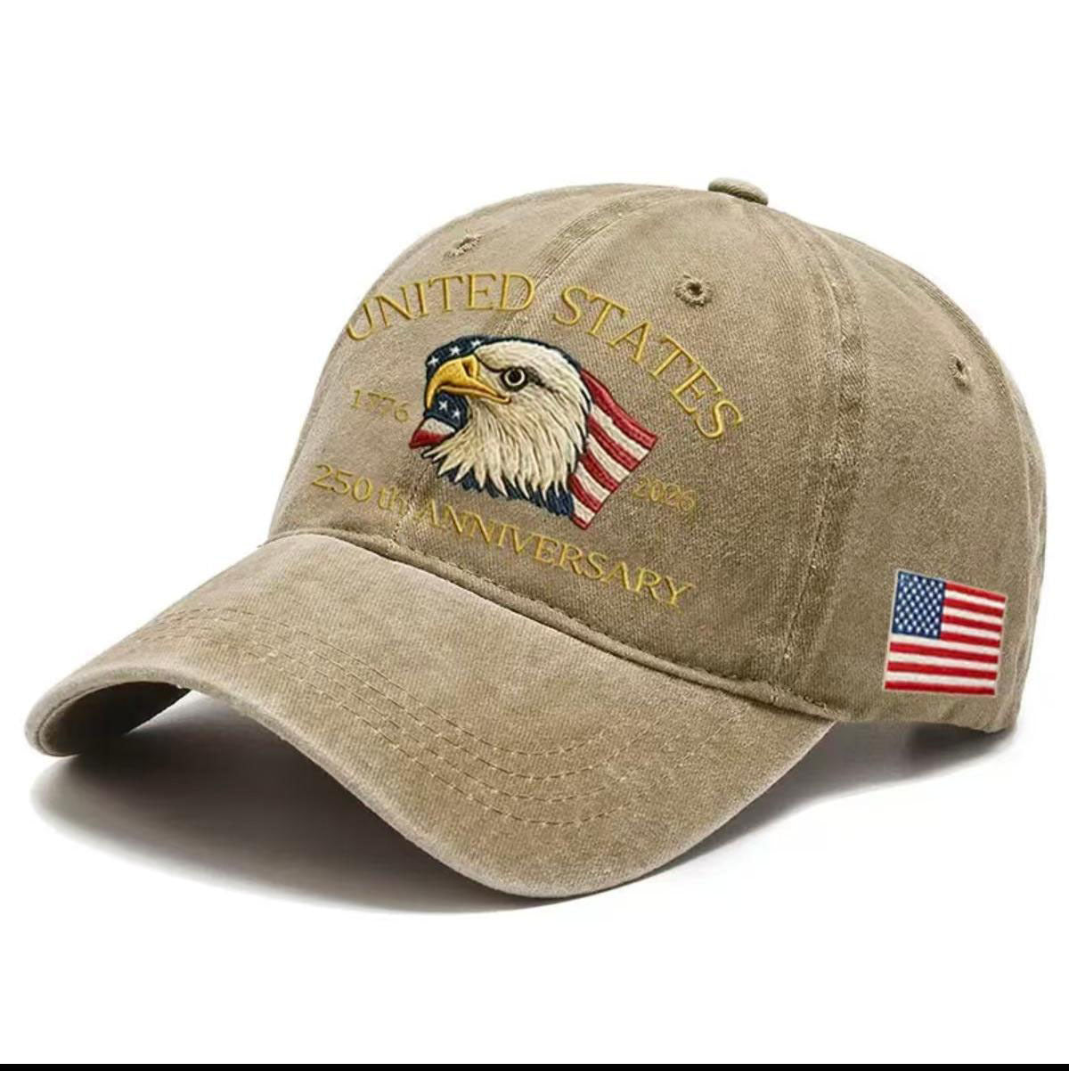 USA 250th Anniversary Cap — Washed-Print Hat