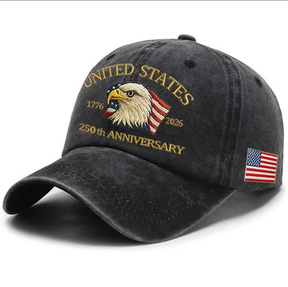 USA 250th Anniversary Cap — Washed-Print Hat