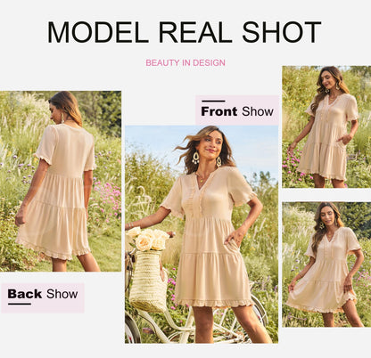 The Breezy V-Neck A-Line Dress — Summer Essential
