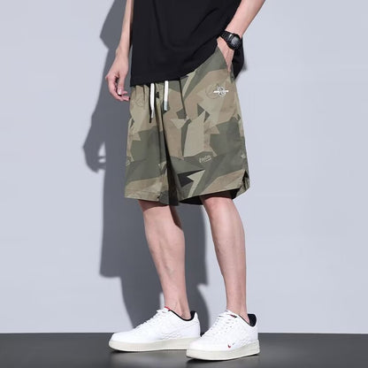 "Men's Quick-Dry Camo Workwear Shorts"