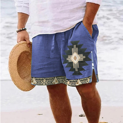 Cotton and Linen Pants with Floral Patterns