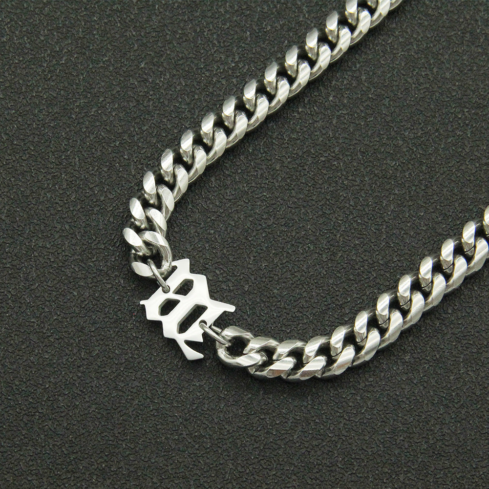 Titanium Steel Cuban Link Chain Bracelet – Men & Women