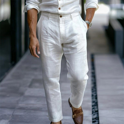 Men's Linen Trousers — Breathable Casual Pants