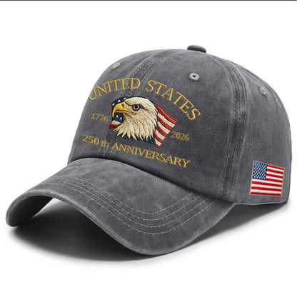 USA 250th Anniversary Cap — Washed-Print Hat