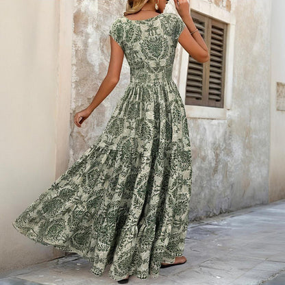 Summer Elegance V-Neck Maxi Dress
