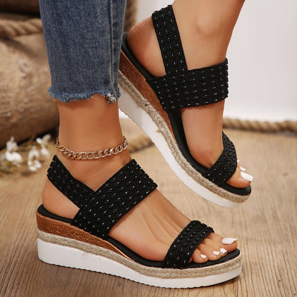 Women's Peep-Toe Wedge Sandals