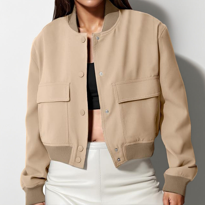 Stand Collar Utility Jacket