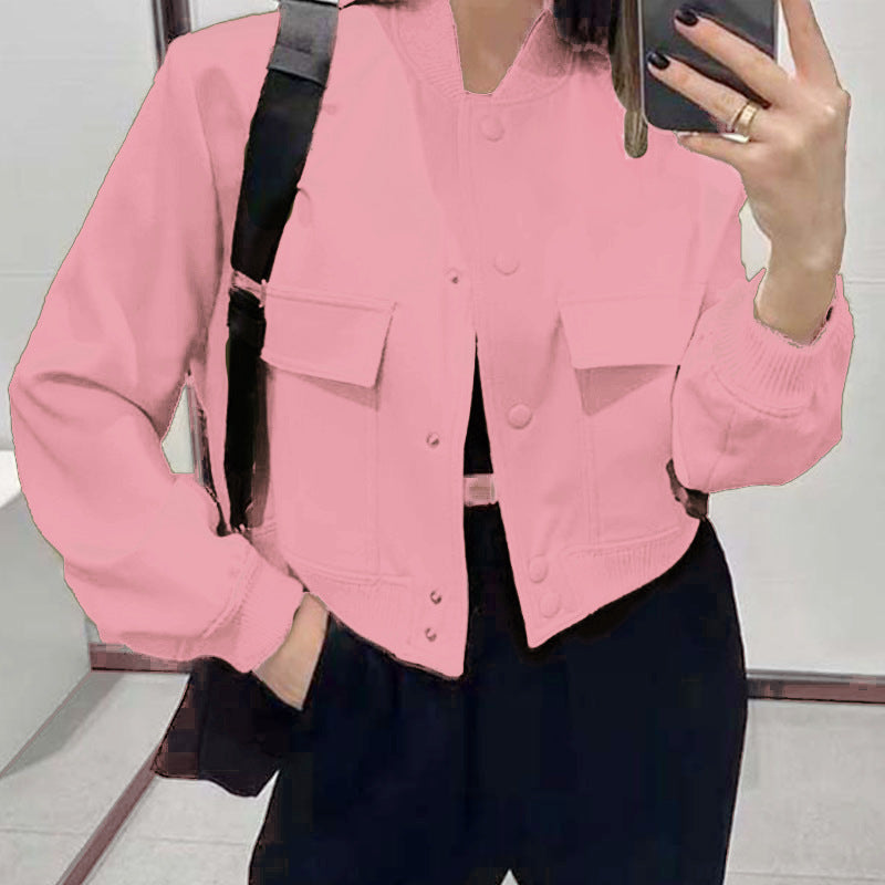 Stand Collar Utility Jacket
