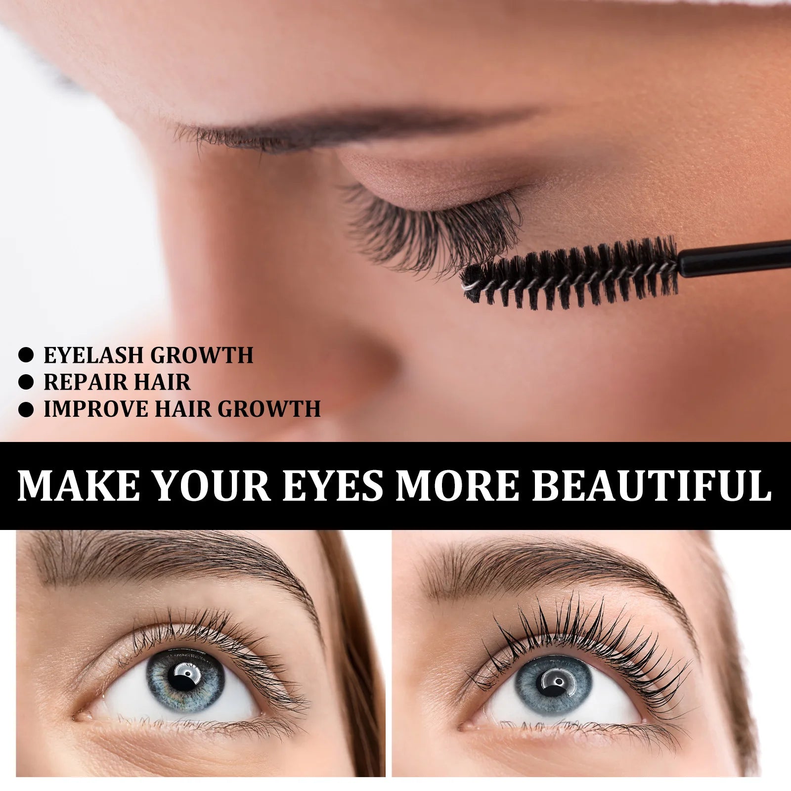 Eyelash Growth Serum Shiny Mascara Castor Oil Lash & Brow Enhancer