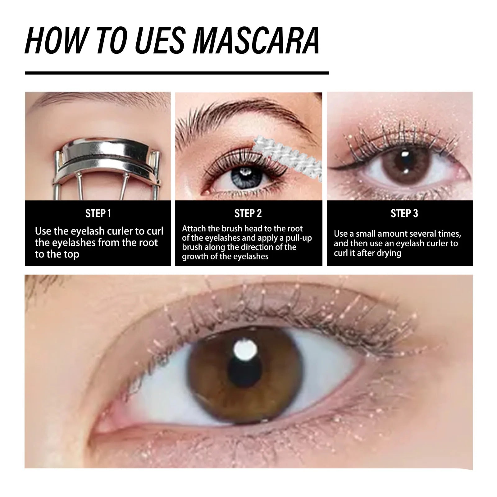 Eyelash Growth Serum Shiny Mascara Castor Oil Lash & Brow Enhancer