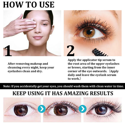 Eyelash Growth Serum Shiny Mascara Castor Oil Lash & Brow Enhancer