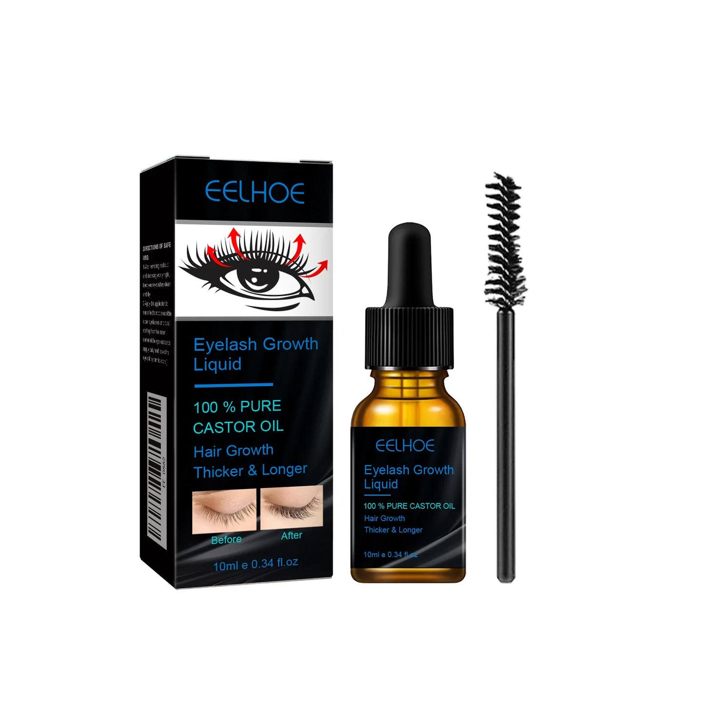 Eyelash Growth Serum Shiny Mascara Castor Oil Lash & Brow Enhancer
