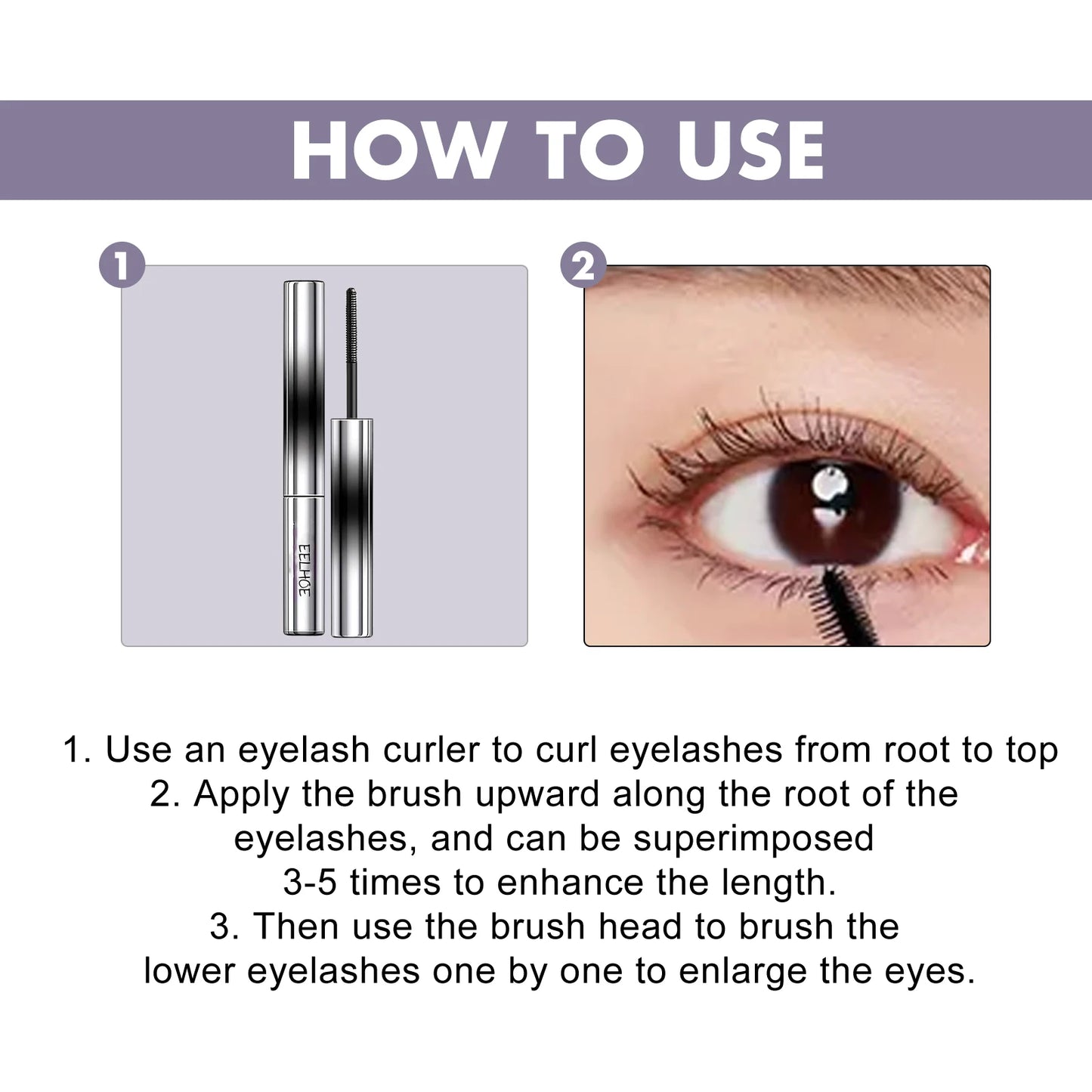 Eyelash Growth Serum Shiny Mascara Castor Oil Lash & Brow Enhancer