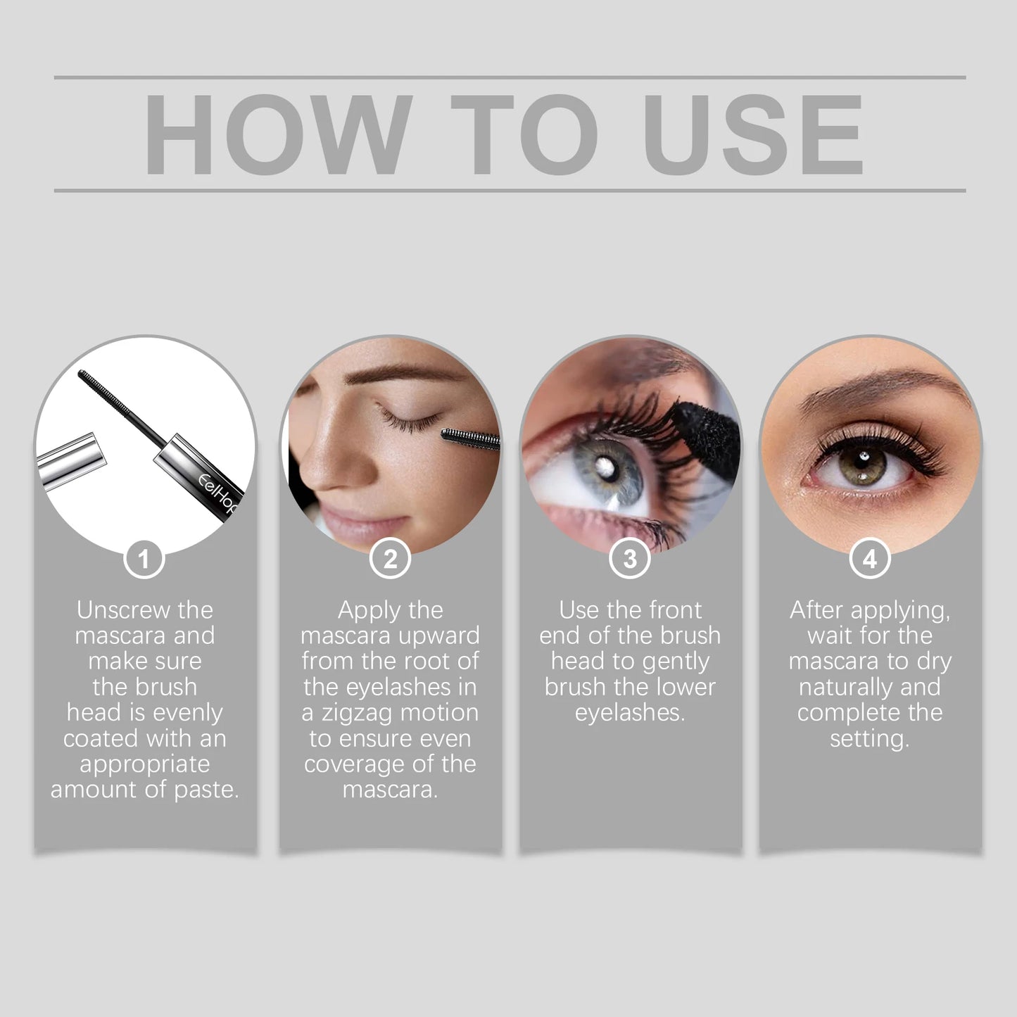 Eelhope 4g Eyelash Lengthening Mascara 4d Curly Thicken Eye Lash Long Lasting Makeup Waterproof Fast Dry Black Curling Mascara