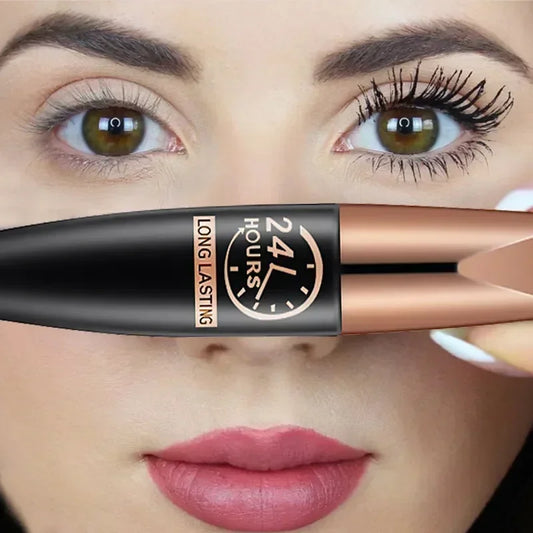 5D Waterproof Black Mascara Silk Fiber Eyelash Extension For Length & Volume