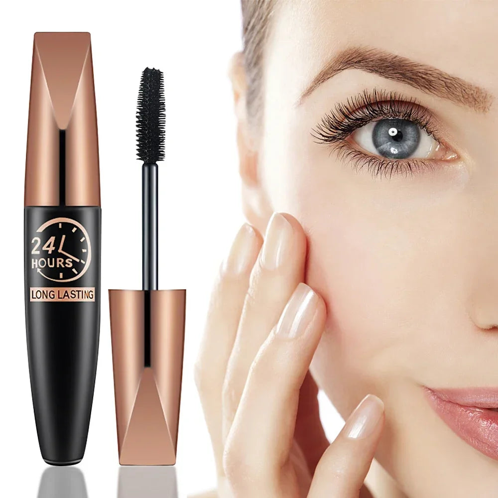5D Waterproof Black Mascara Silk Fiber Eyelash Extension For Length & Volume