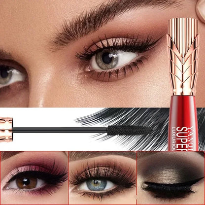 5D Waterproof Black Mascara Silk Fiber Eyelash Extension For Length & Volume