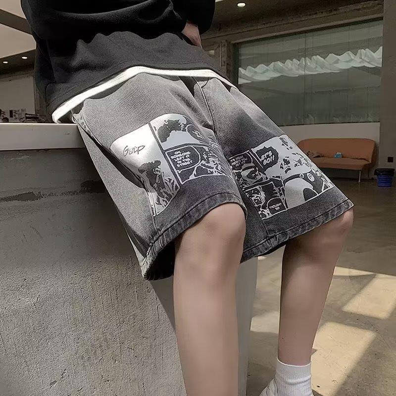 "Men's European Street Style Denim Shorts"