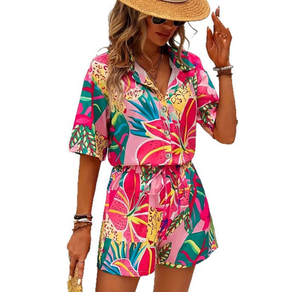 Tropical Hawaiian Shirt & Shorts Set